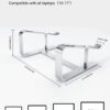 Laptop Stand, Computer Stand for Laptop, Aluminium Laptop Riser, Ergonomic Laptop Holder Compatible with MacBook Air Pro, Dell XPS, More 10-17 Inch Laptops Work from Home-Sliver Amazon Banned