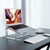 Laptop Stand, Computer Stand for Laptop, Aluminium Laptop Riser, Ergonomic Laptop Holder Compatible with MacBook Air Pro, Dell XPS, More 10-17 Inch Laptops Work from Home-Sliver Amazon Banned