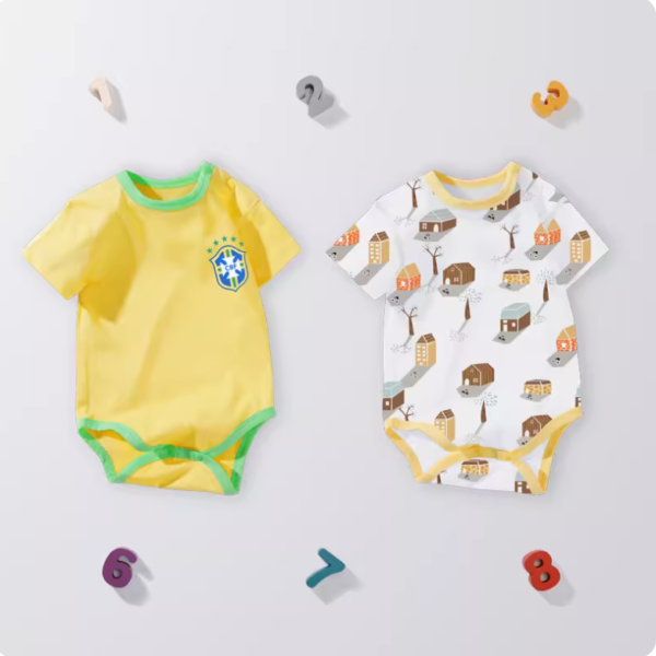 Baby-boys 2-pack Short Sleeve Variety Onesies Bodysuits