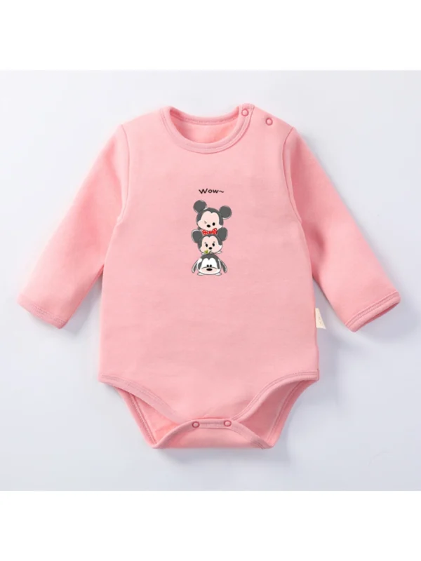 Fleece Thickened Baby Jumpsuit for Autumn and Winter Warmth