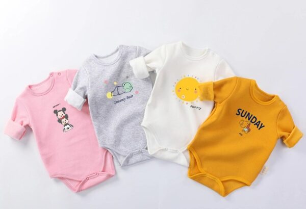 Fleece Thickened Baby Jumpsuit for Autumn and Winter Warmth