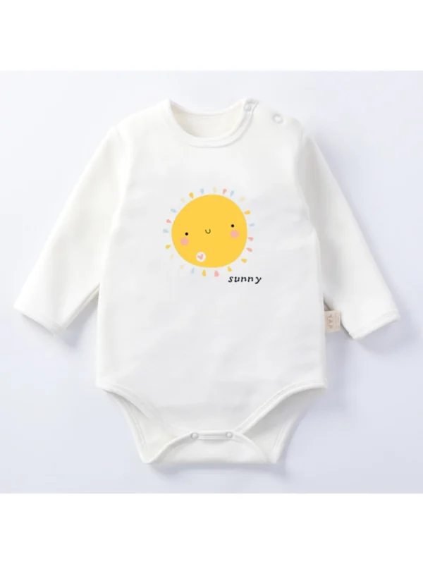 Fleece Thickened Baby Jumpsuit for Autumn and Winter Warmth